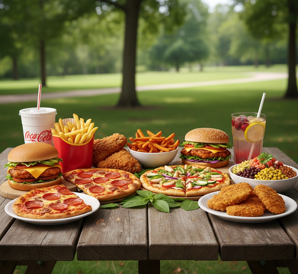 Image représentant des substituts sains aux fast-foods