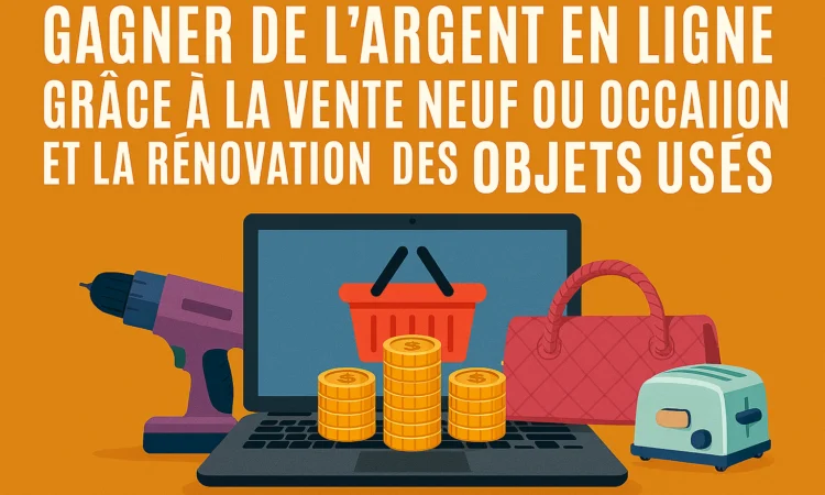 Gagner de l’argent en ligne grâce à la vente neuf ou occasion et la rénovation des objets usés