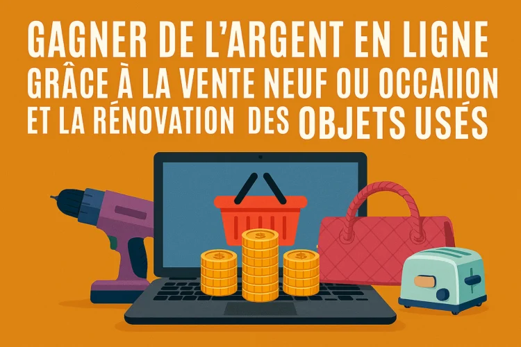 Gagner de l’argent en ligne grâce à la vente neuf ou occasion et la rénovation des objets usés