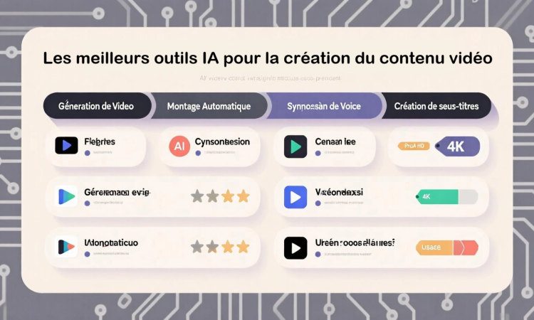Les meilleurs outils IA pour la création de contenu vidéo