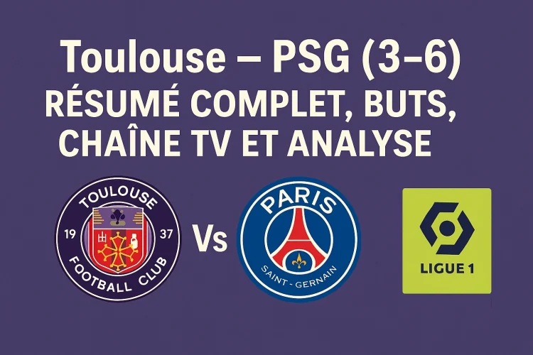 Toulouse – PSG (3-6) - résumé complet, buts- chaîne TV et analyse du match de Ligue 1