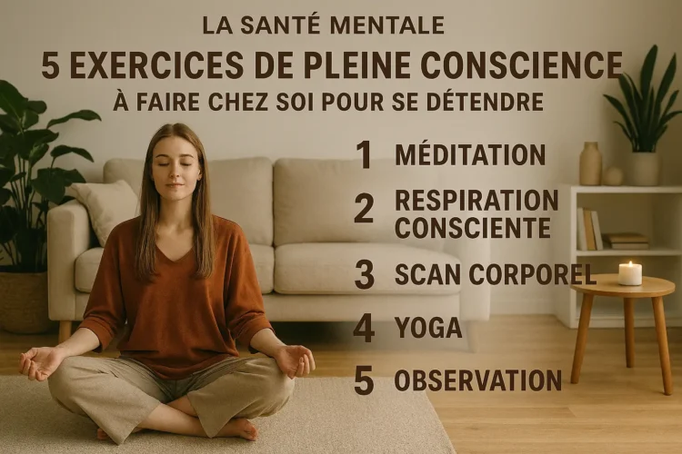 La santé mentale - 5 exercices de pleine conscience à faire chez soi pour se détendre