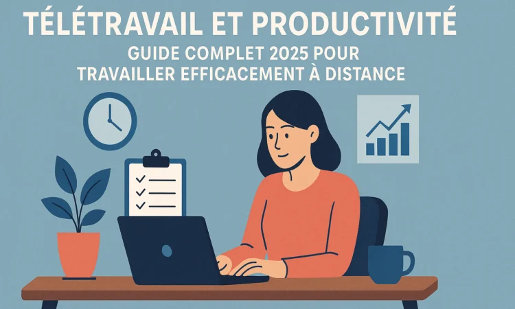 Télétravail et Productivité - Guide complet 2025 pour travailler efficacement à distance