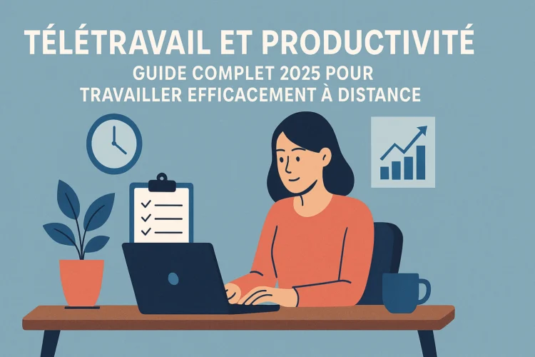 Télétravail et Productivité - Guide complet 2025 pour travailler efficacement à distance