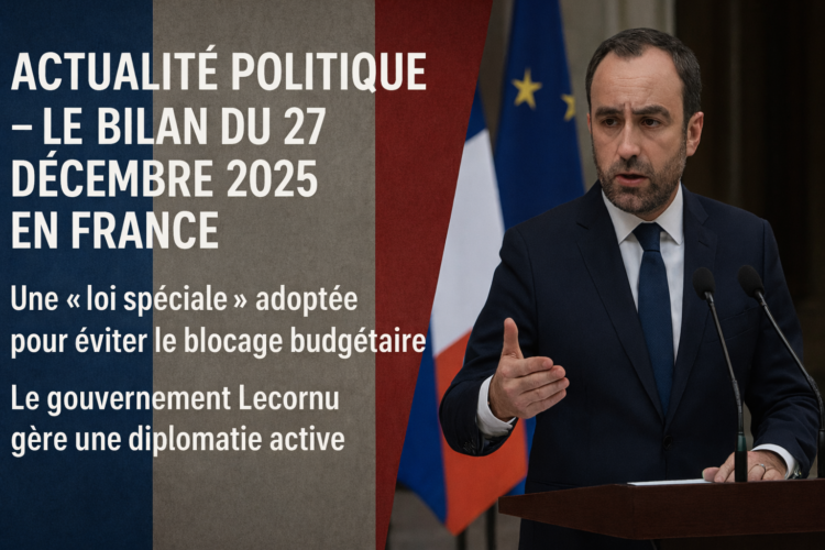 Actualité Politique : Le Bilan du 27 Décembre 2025 en France