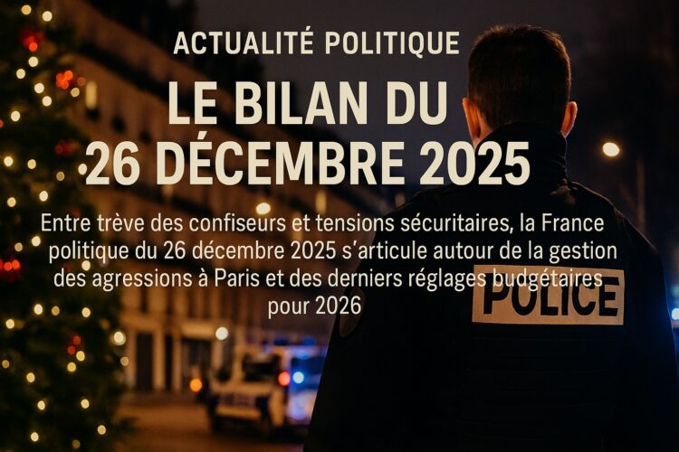 Actualité Politique : Le bilan du 26 Décembre 2025 en France