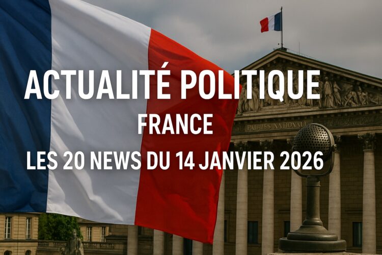Actualité Politique France - Les 20 News du 14 Janvier 2026