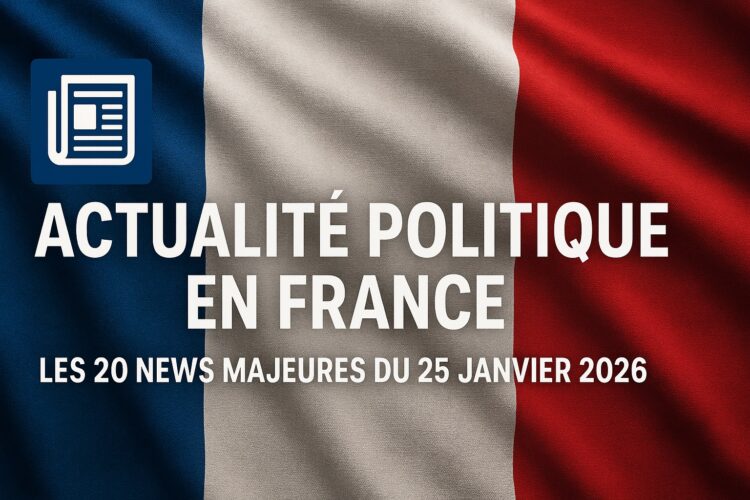 Actualité Politique en France : Les 20 news majeures du 25 janvier 2026
