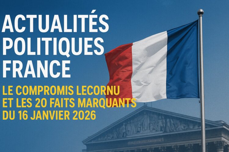 Actualités Politiques France : Le Compromis Lecornu et les 20 Faits Marquants du 16 Janvier 2026