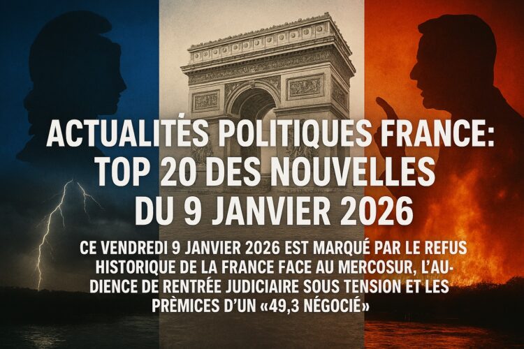 Actualités Politiques France Top 20 des Nouvelles du 9 Janvier 2026