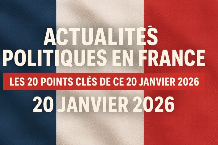 Actualités politiques en France : Les 20 points clés de ce 20 janvier 2026
