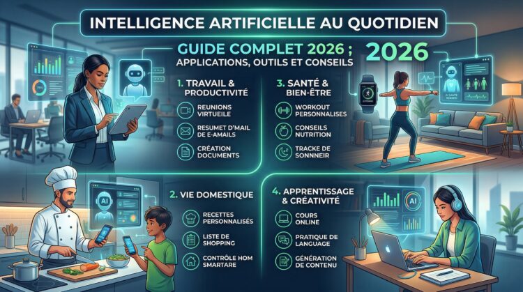 Intelligence Artificielle au Quotidien : Guide Complet 2026 ; Applications, Outils et Conseils