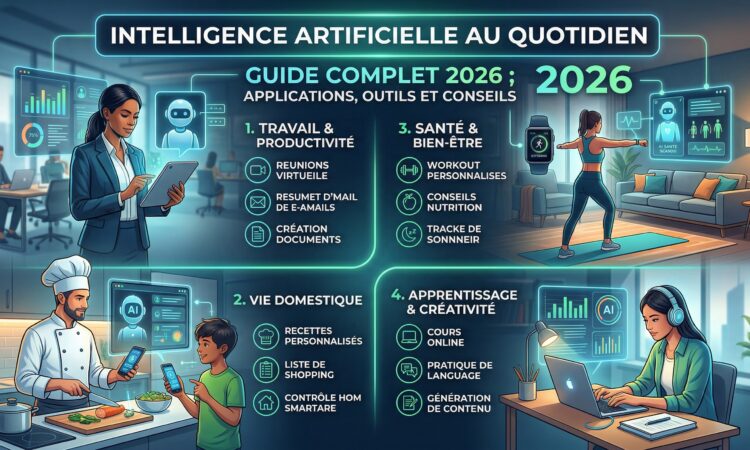 Intelligence Artificielle au Quotidien : Guide Complet 2026 ; Applications, Outils et Conseils